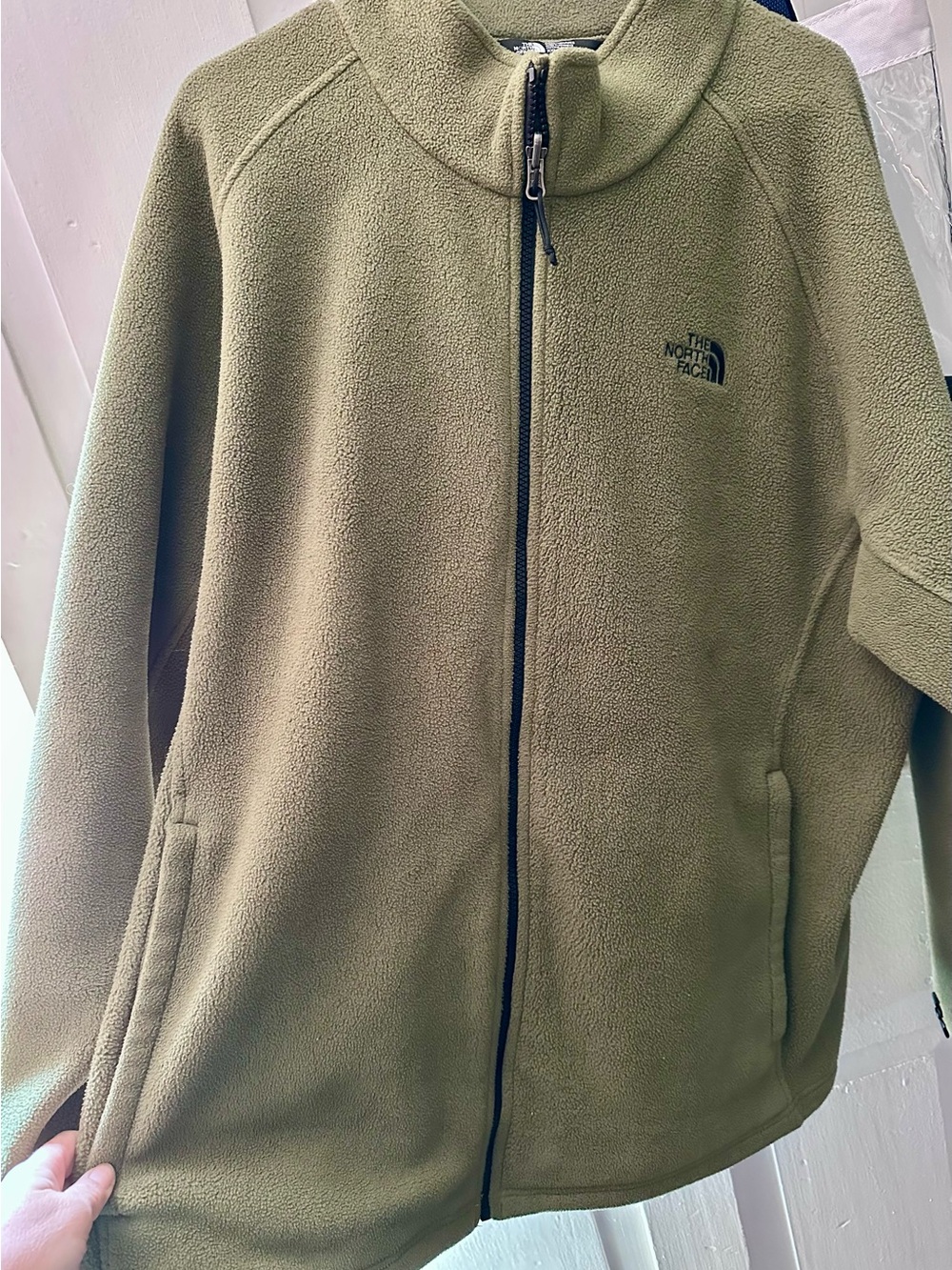 Men’s North Face zip up heavy fleece
